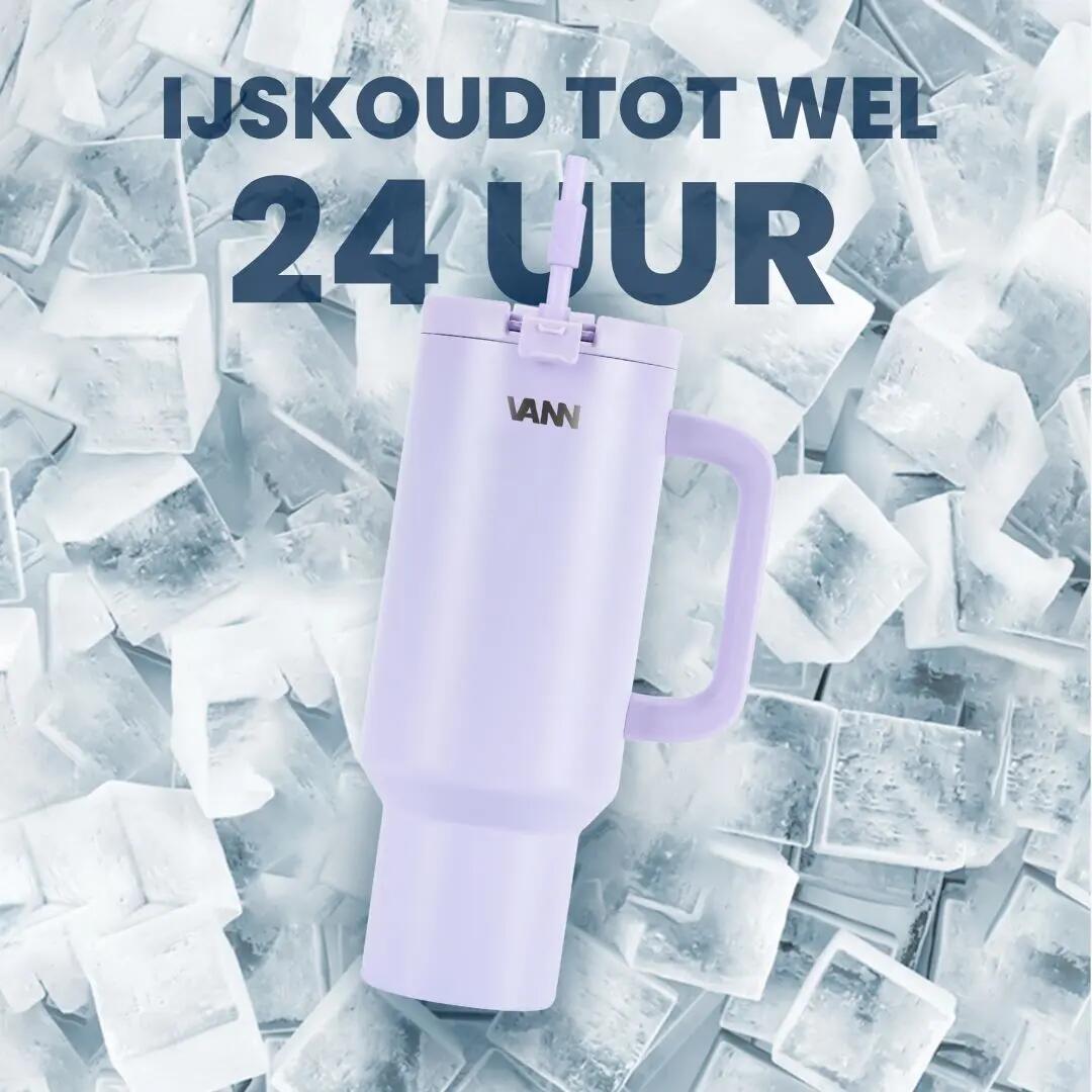 Drinkfles - Wandelen - Tumbler 1,2 L - RVS, lekvrij - Love Lila 5/11