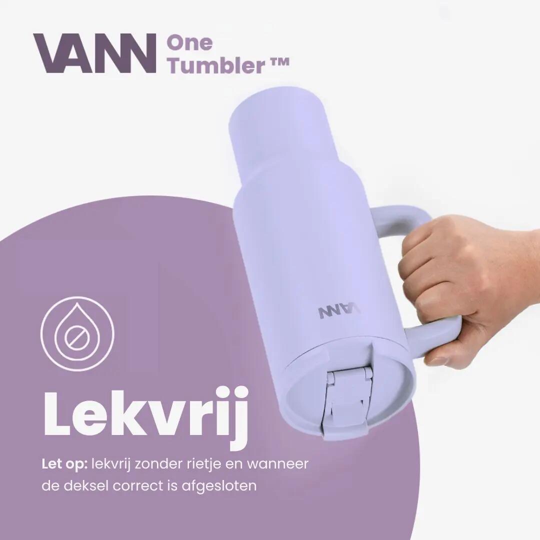 Drinkfles - Wandelen - Tumbler 1,2 L - RVS, lekvrij - Love Lila 4/11