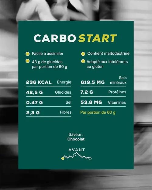 Boisson isotonique poudre carbo start saveur chocolat - 400 g 6/6