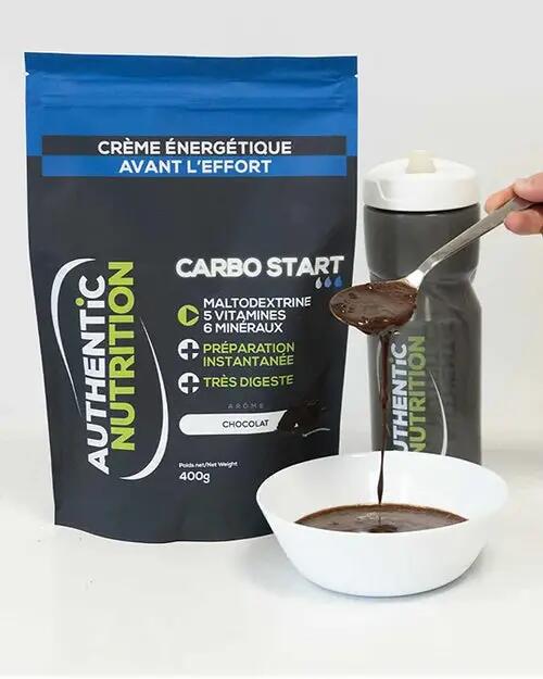 Boisson isotonique poudre carbo start saveur chocolat - 400 g 3/6
