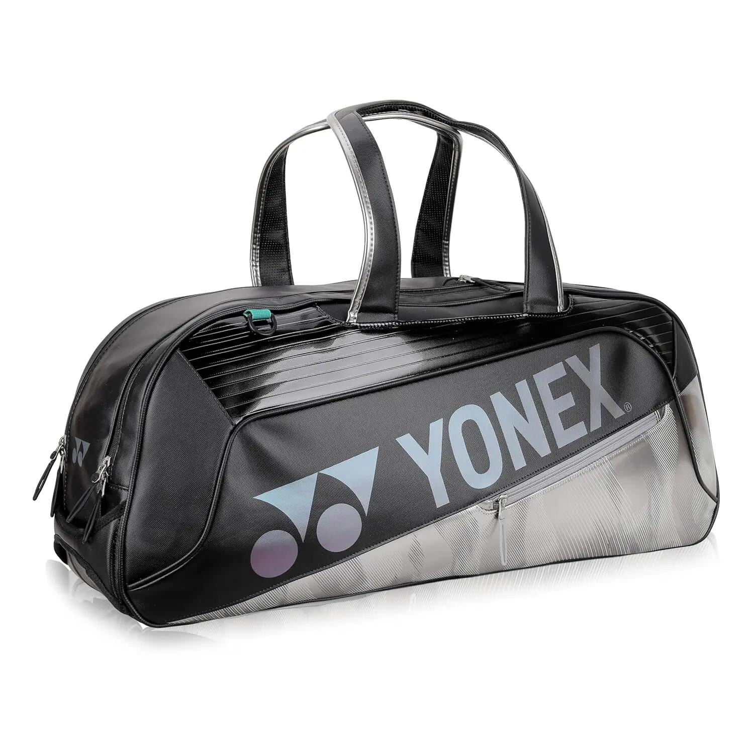 Yonex Tournament Kitbag BA02631WEX | Expert Tournament Bag for Badminton Tennis Squash | Black -  1