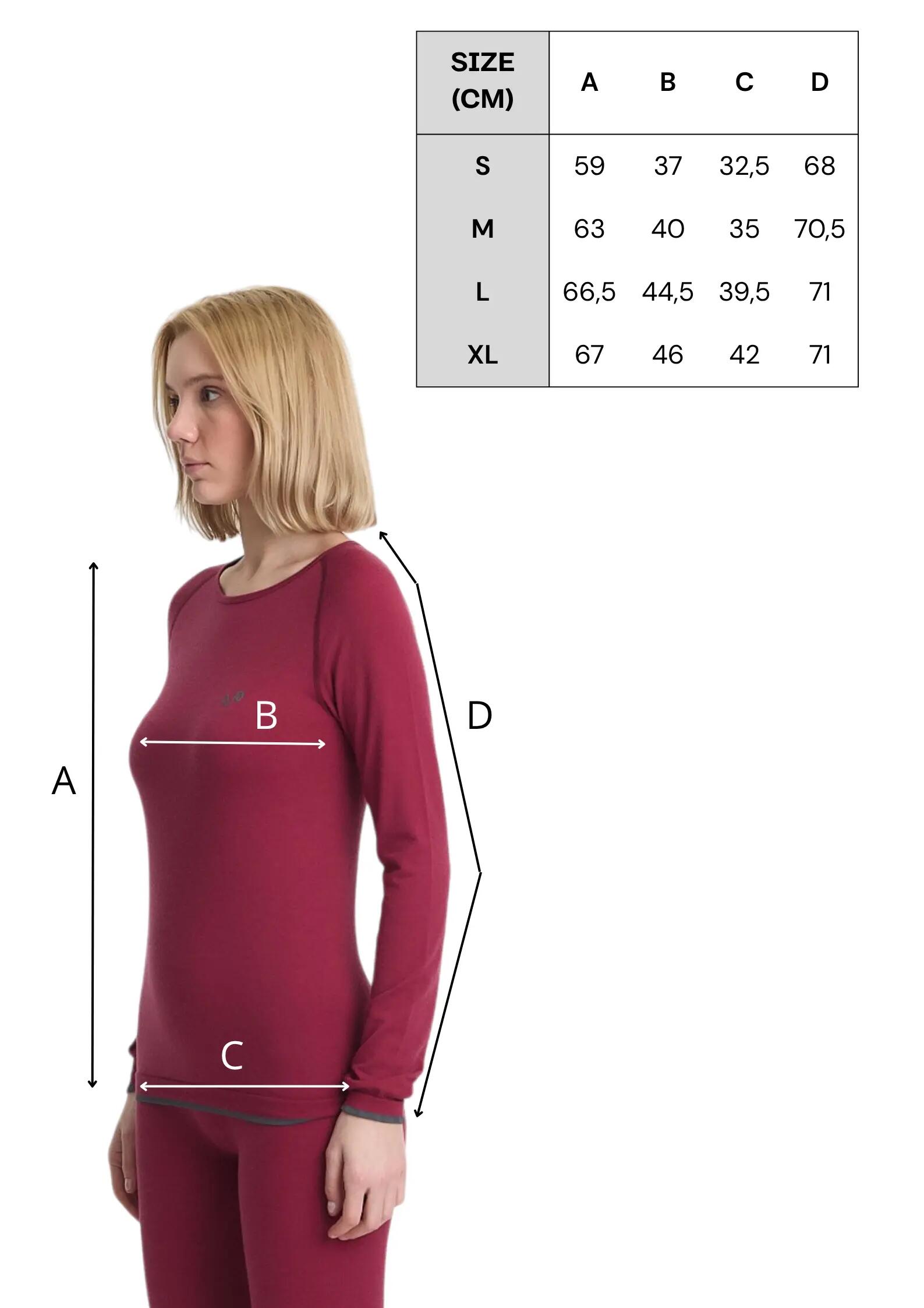 Life - Koszulka termoaktywna bezszwowa z wełną Merino M, Damson 2/5