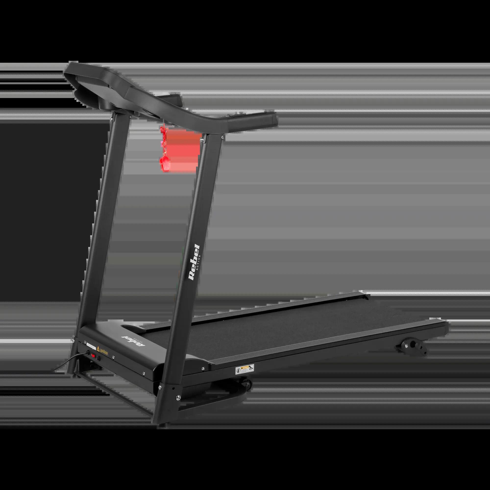 Bieżnia elektryczna domowa do treningu składana nachylenie pasa LCD Rebel 3/7