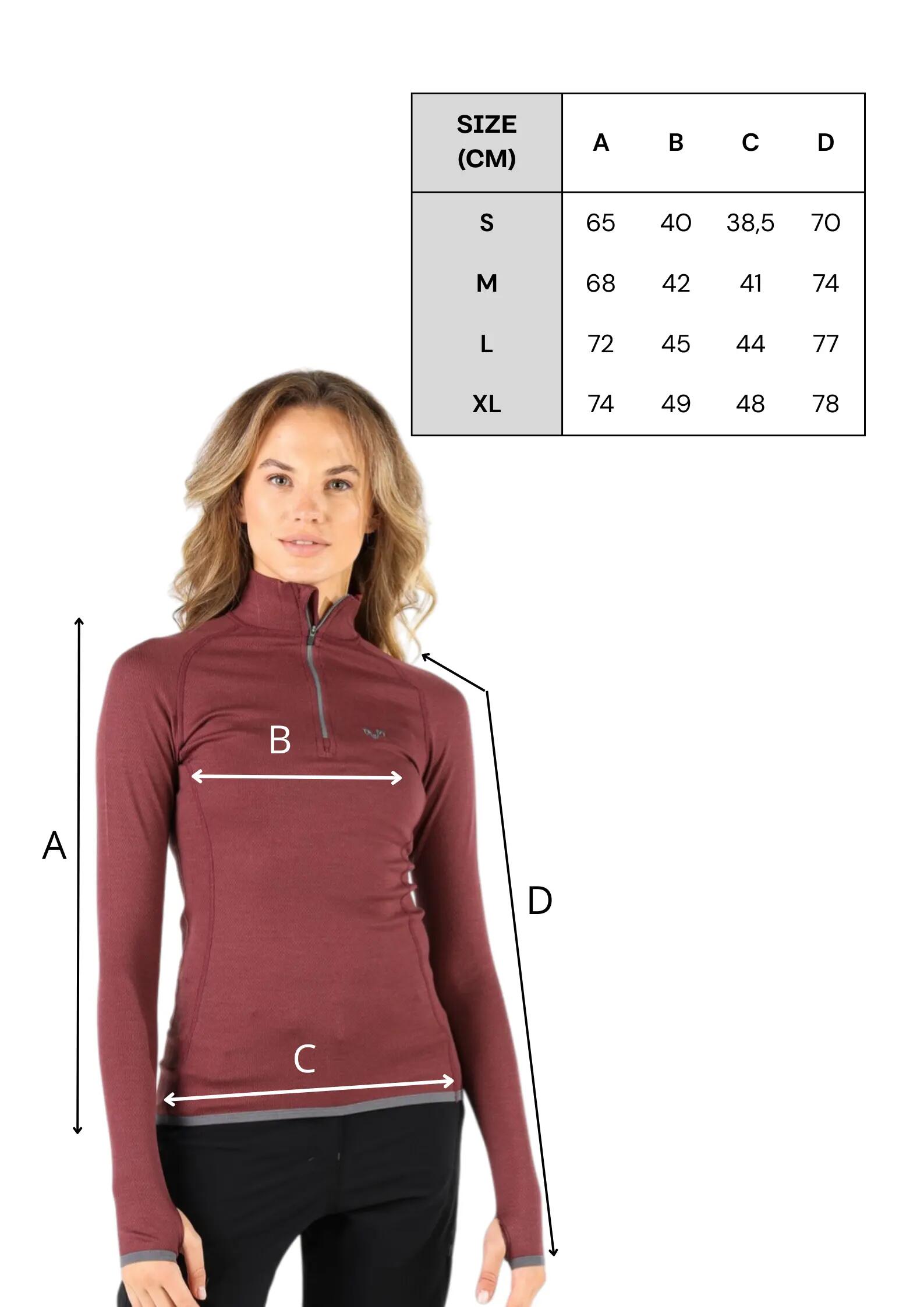 Lorica Koszulka z Długim Rękawem z 100% Wełny Merino- 230 g/m² L, Ciemnoczerwony 2/6