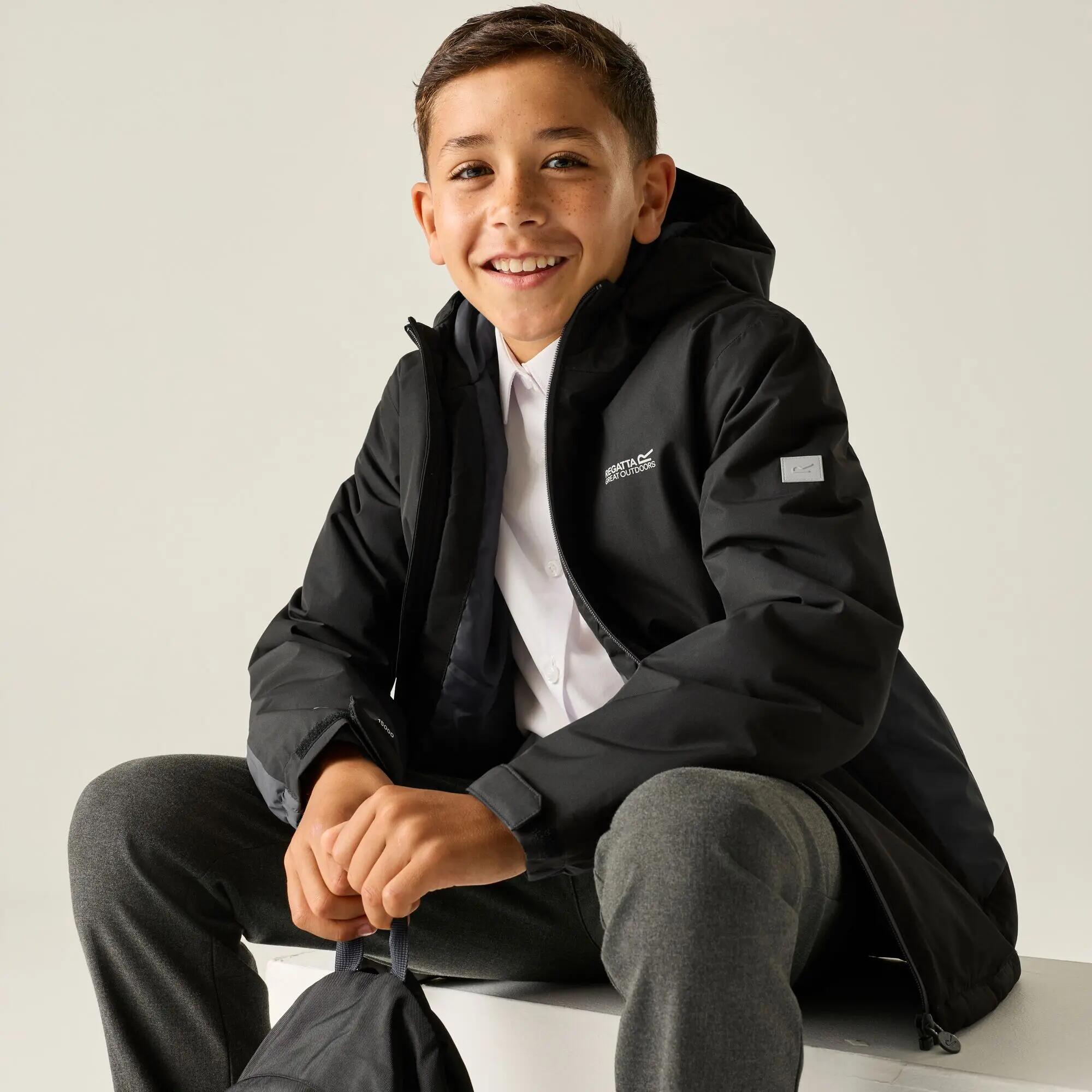 Veste Hurdle pour enfants, à capuche, imperméable, respirante et isolée 8/12