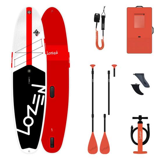Pack di Stand Up Paddle Gonfiabile Windsurf Lozen 11'x32x5 Redline