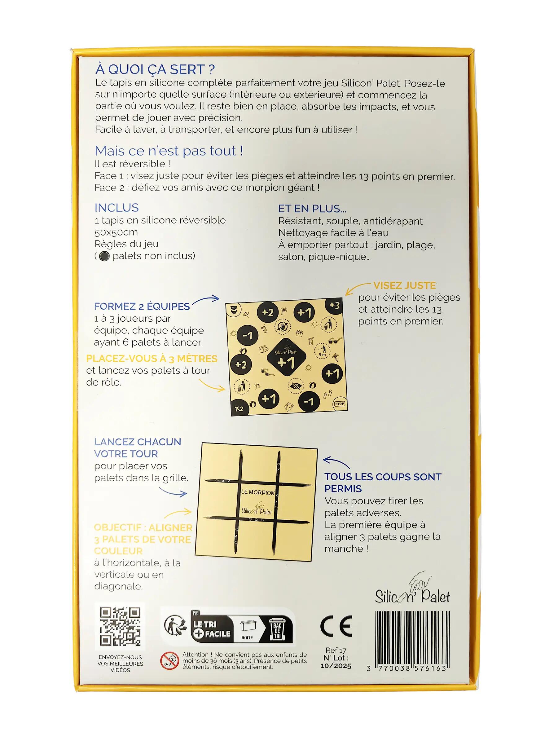 Tapis de jeu Silicon' Palet avec 2 faces - 50X50 cm - Tapis vendu seul 6/6