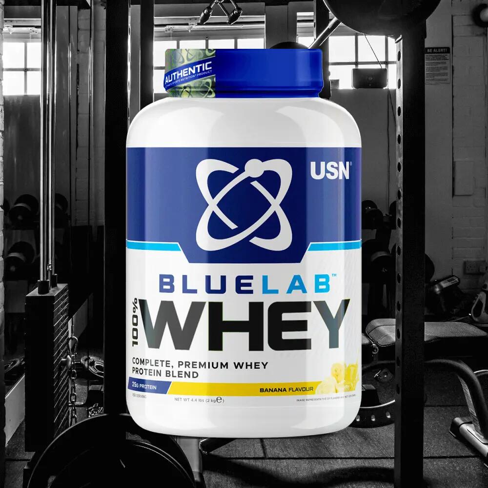 Proteine Whey - Blue Lab 100% Siero Di Latte (2 Kg) - Banana 2/3