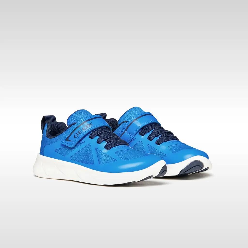 Baskets Garçon J FOOT-RUN BOY Bleu Clair/Bleu Marine 3/7
