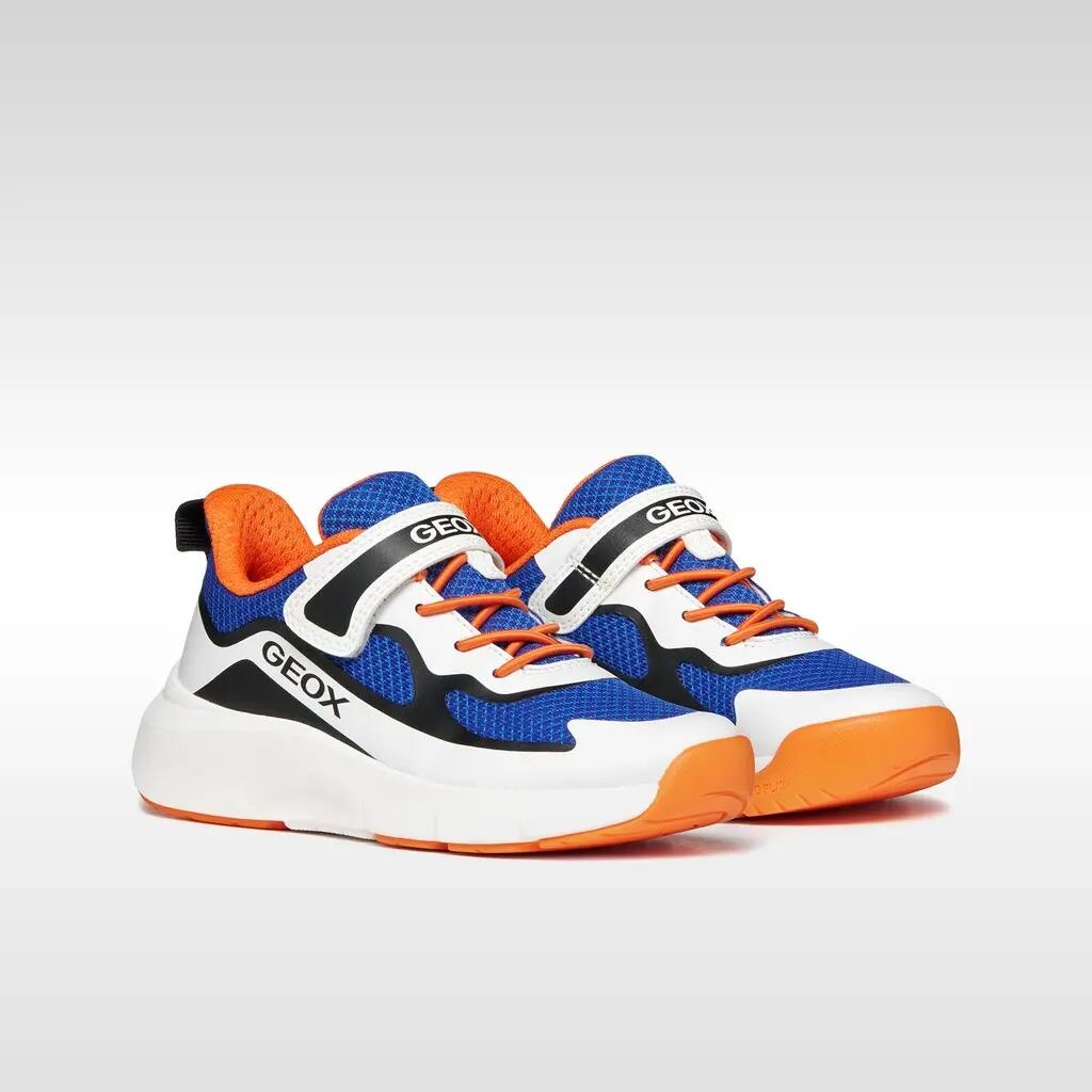 Baskets Garçon J PRO-RAN BOY Bleu Roi/Blanc 3/7