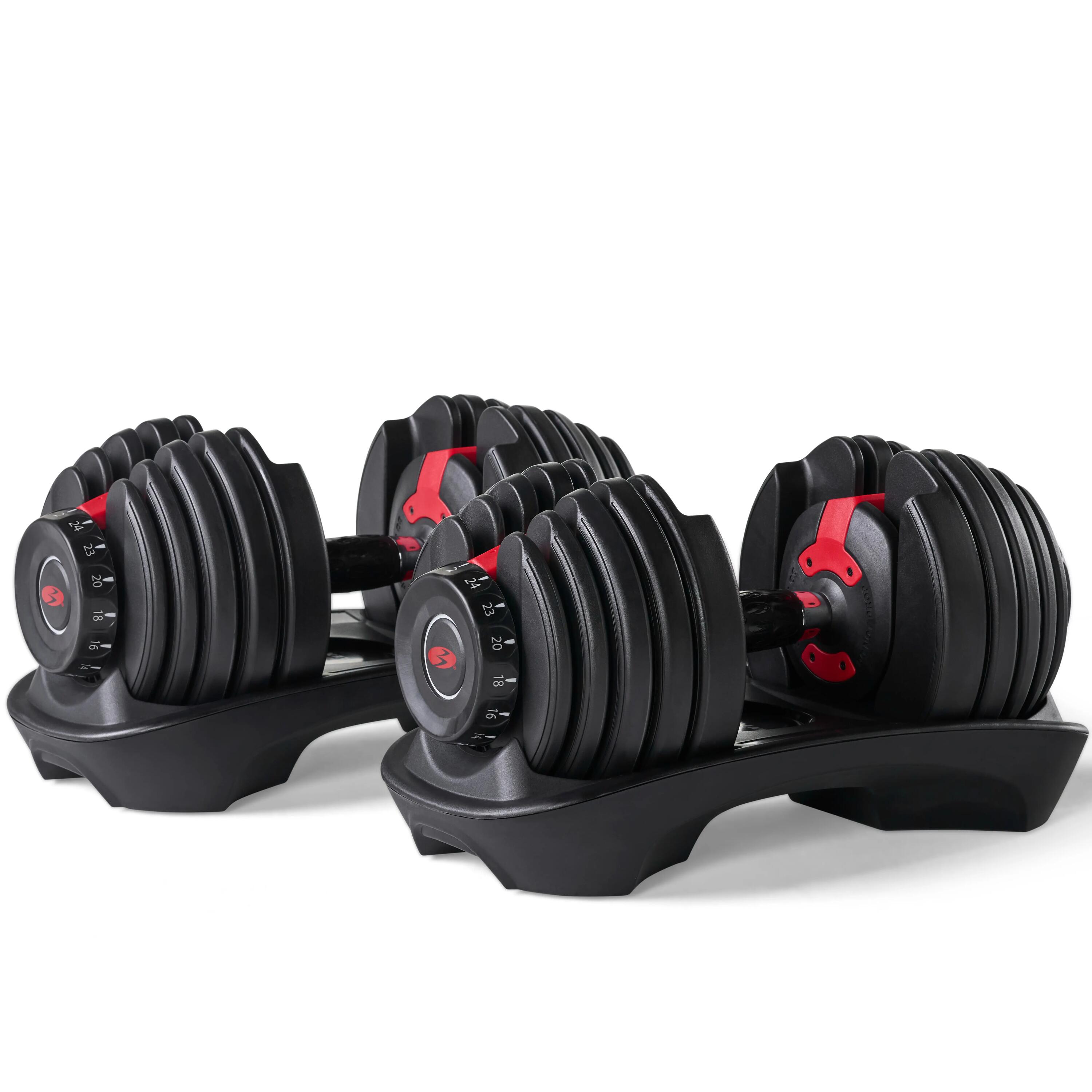 Nastavitelné činky SelectTech 552i (pár) – 2 × 24 kg, 15 úrovní, kompaktní 12/15