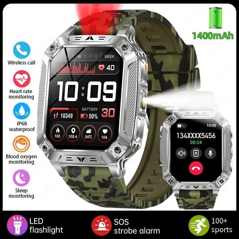 Smart Watch Waterproof 1400mAh Fitness Tracker IP68