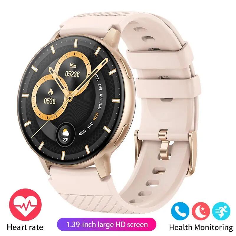 Smart Watch AMOLED Screen BT Call Health Sleep Monitor Fitness Tracker Watch