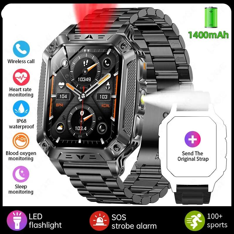 Smart Watch 1400mAh Fitness Tracker IP68 Waterproof