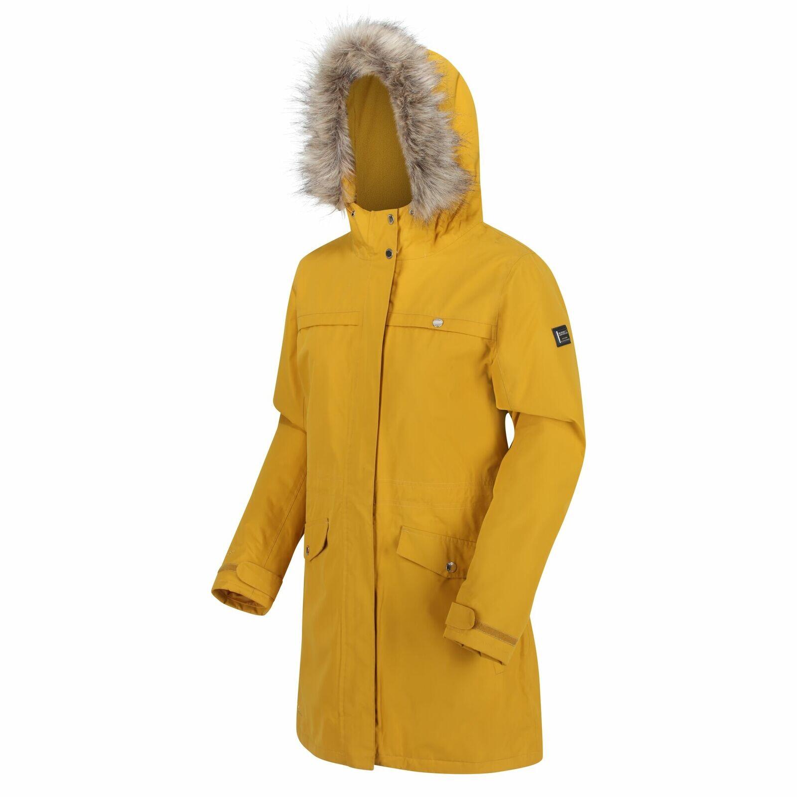 Womens/Ladies Serleena II Faux Fur Insulated Winter Parka (Mustard Seed) 3/5