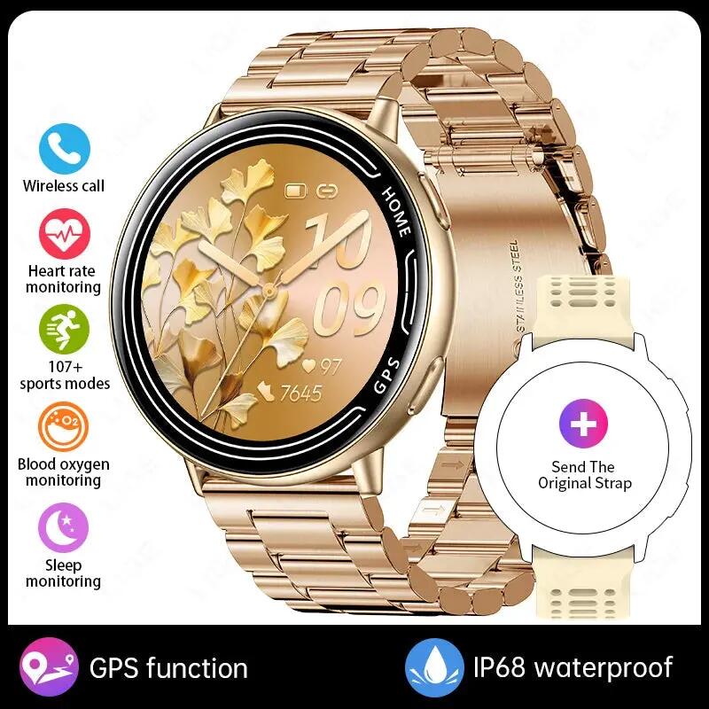 Smart Watch GPS Fitness Tracker w/ Bluetooth Call Heart Rate Monitor