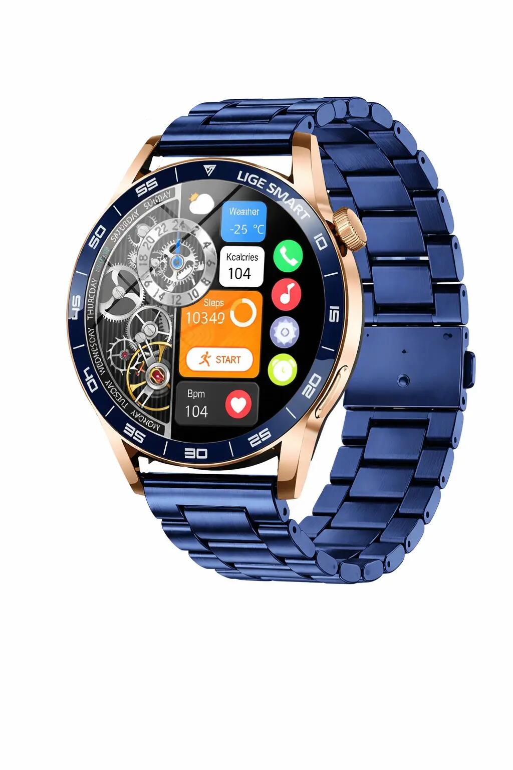 Smart Watch 1.38" HD Bluetooth Call Waterproof Fitness Tracker for Android & iOS