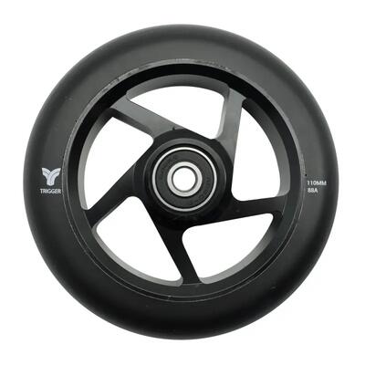 Freestyle scooterwielen trigger 5 spokes 110 mm 88a zwart zwart x2
