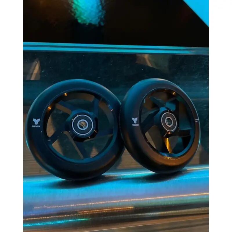 Freestyle scooterwielen Trigger 5 Spokes 120mm 88A Zwart Zwart x2 2/2