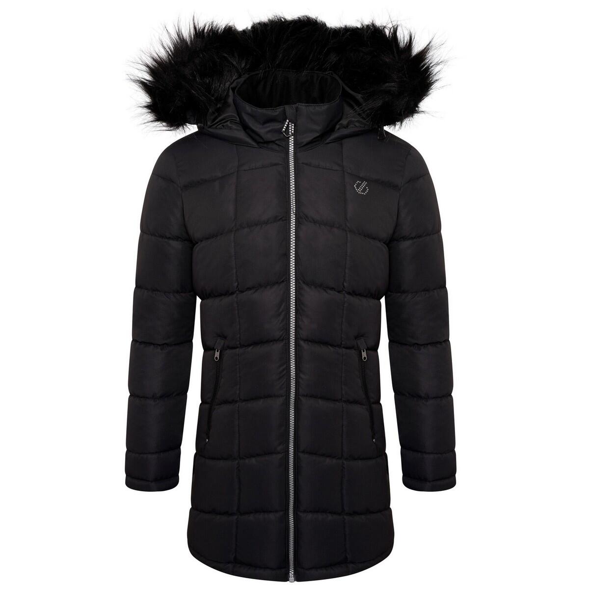 Girls Striking Hooded Parka (Black) 1/5