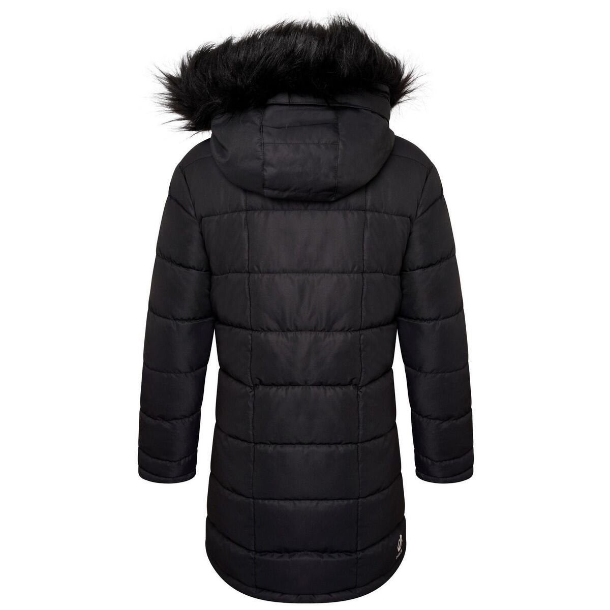 Girls Striking Hooded Parka (Black) 2/5