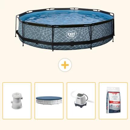 Piscine Exit Ronde - 360x76 cm - 5-pièces SCB55