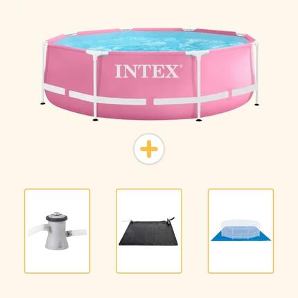 Piscine Tubulaire Ronde - 244x76 cm - 4-pièces SCB79