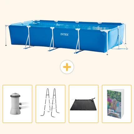 Piscina rectangular Intex 300x200x75 cm + Accesorios