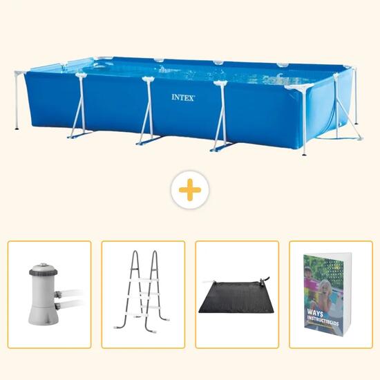 Piscina rectangular Intex 300x200x75 cm + Accesorios