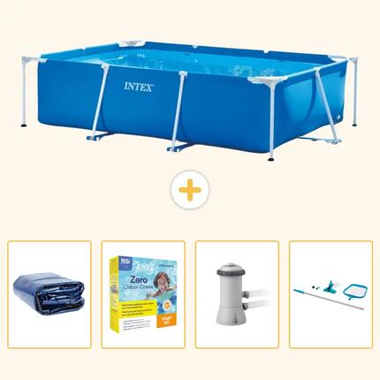 Piscina rectangular Intex 300x200x75 cm + Accesorios