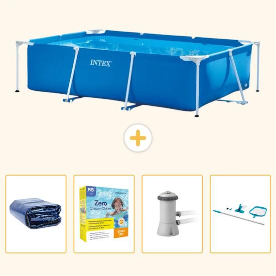 Piscina rectangular Intex 300x200x75 cm + Accesorios