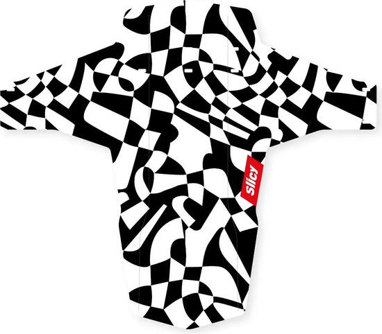 Parafango anteriore Slicy MTB Dazzle bianco/nero