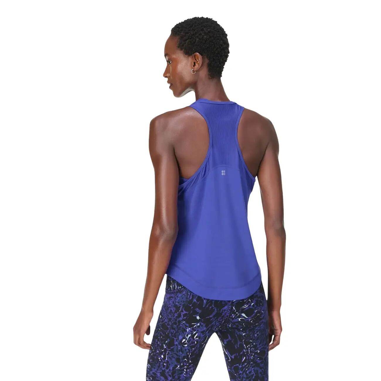 SWEATY BETTY Breathe Easy Run Tank Top T-shirt KONINGSBLAUW L 2/7