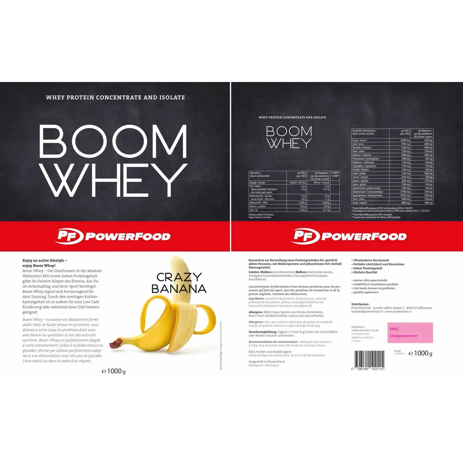 Boom Whey 1000g Powerfood One 2/2