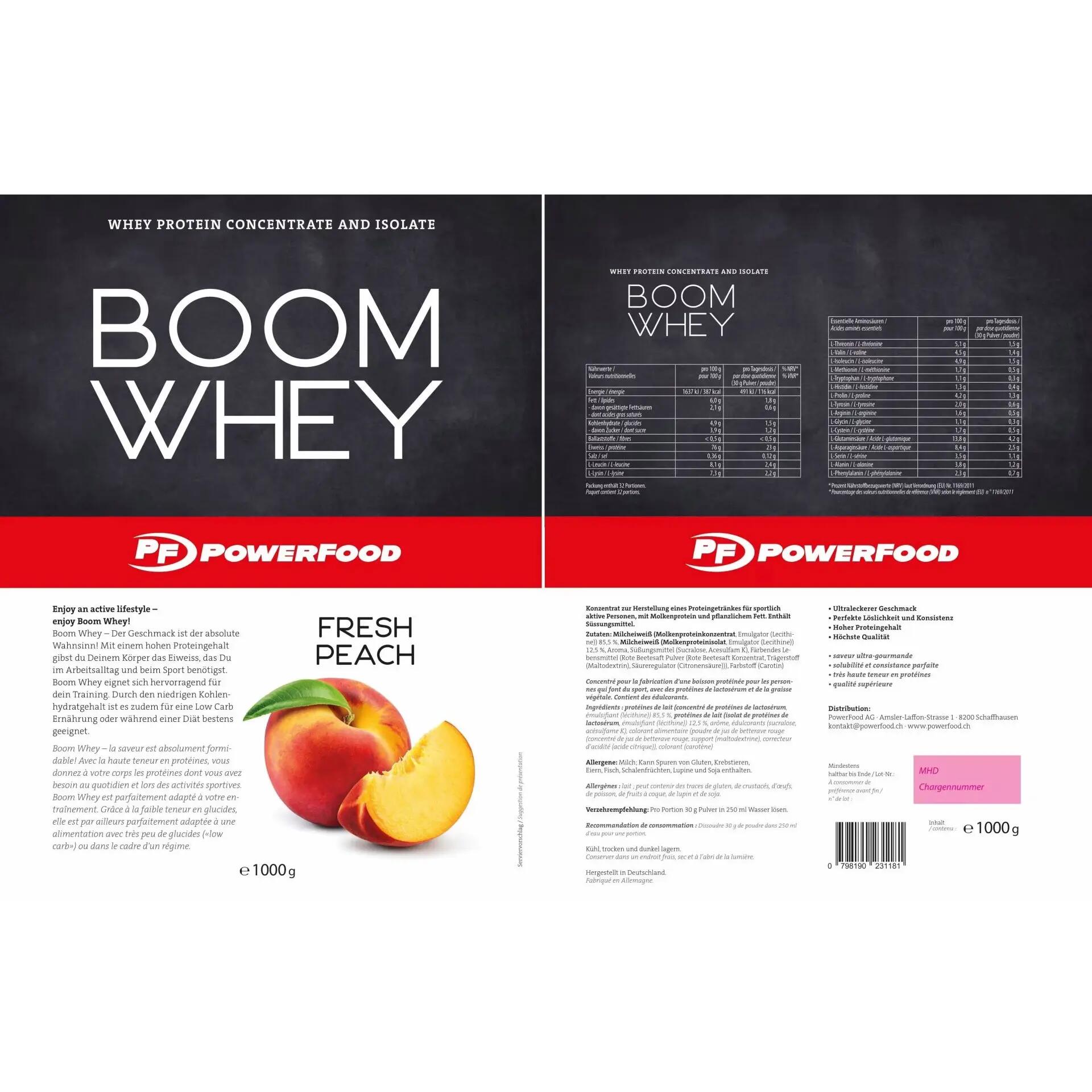Boom Whey 1000g Powerfood One 2/2