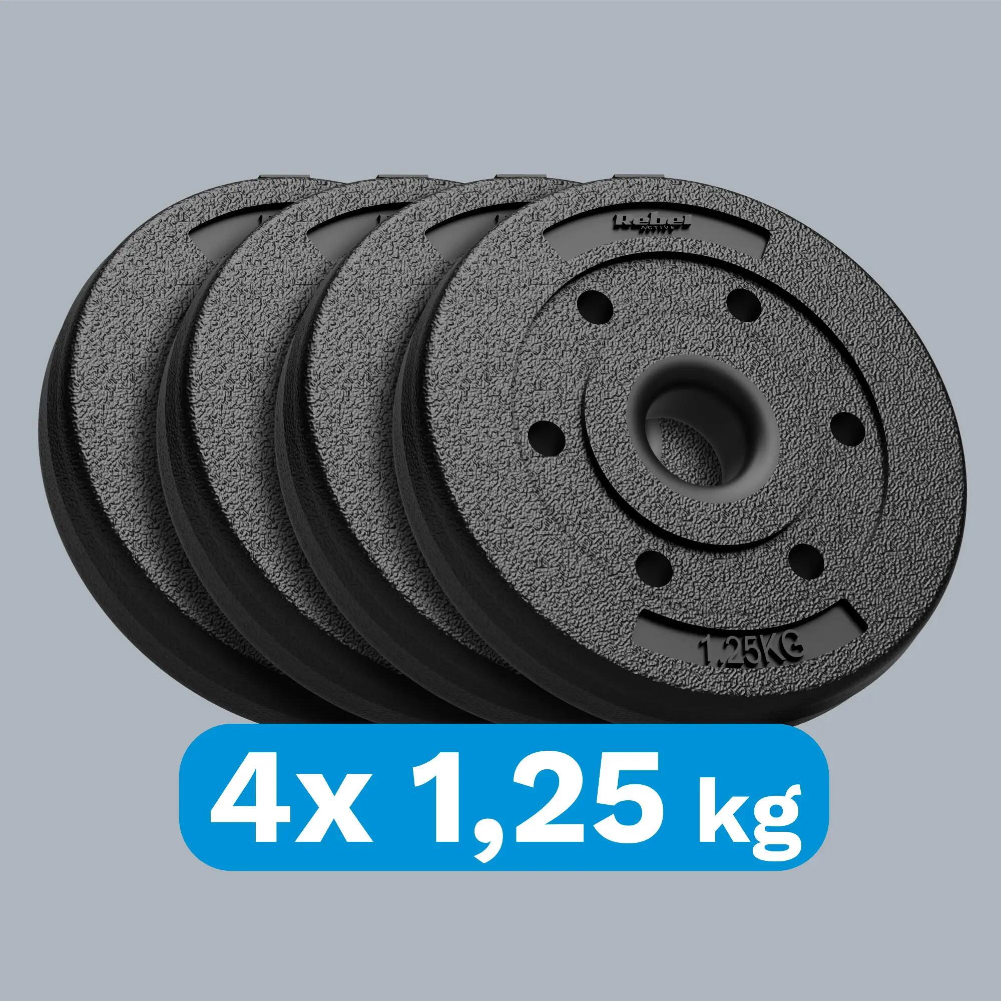 Obciążenie bitumiczne zestaw obciążeń 4x1.25kg 5kg 31mm talerze Rebel 7/7