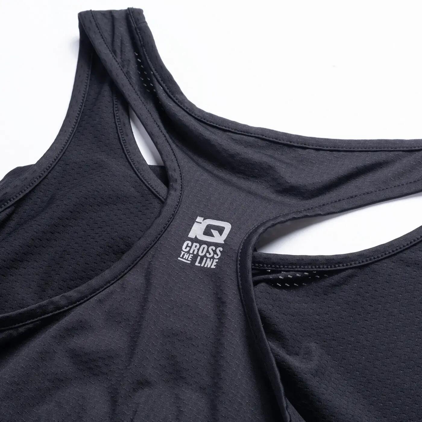 Dames Ilaos Geruwde Mouwloze Tank Top (Zwart) 7/7