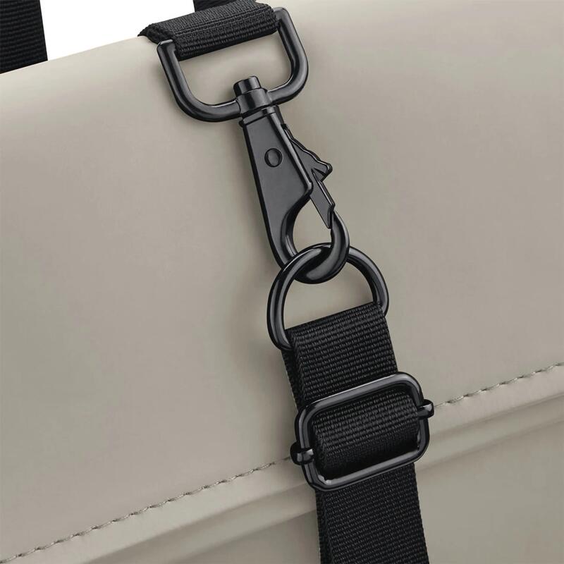 Sac à dos avec rabat roll-top en polyuréthane mat - Clay - One Size