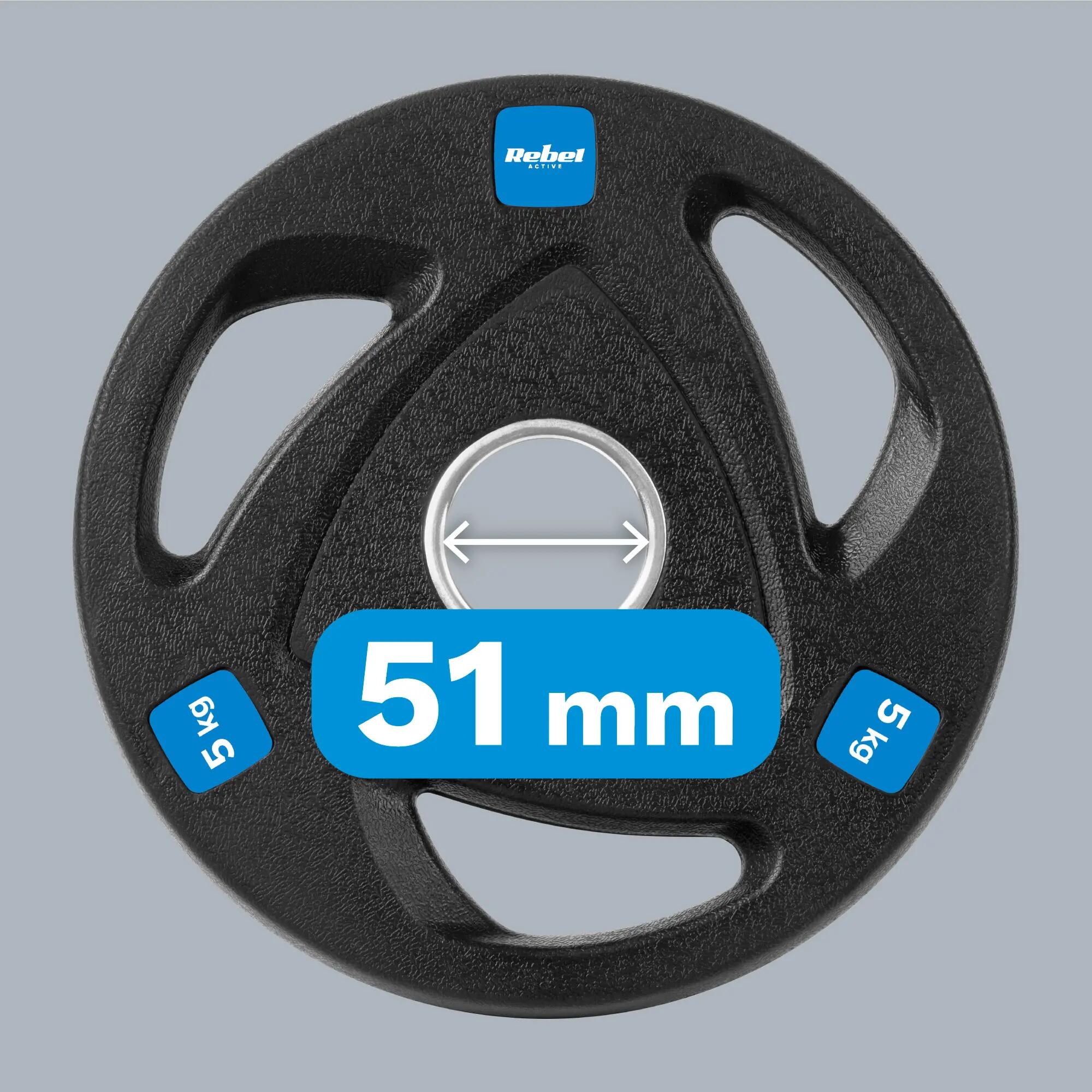 Olympisches Gusseisen Gewichte Set 4x5kg 20kg 51mm Platten Rebel 7/7