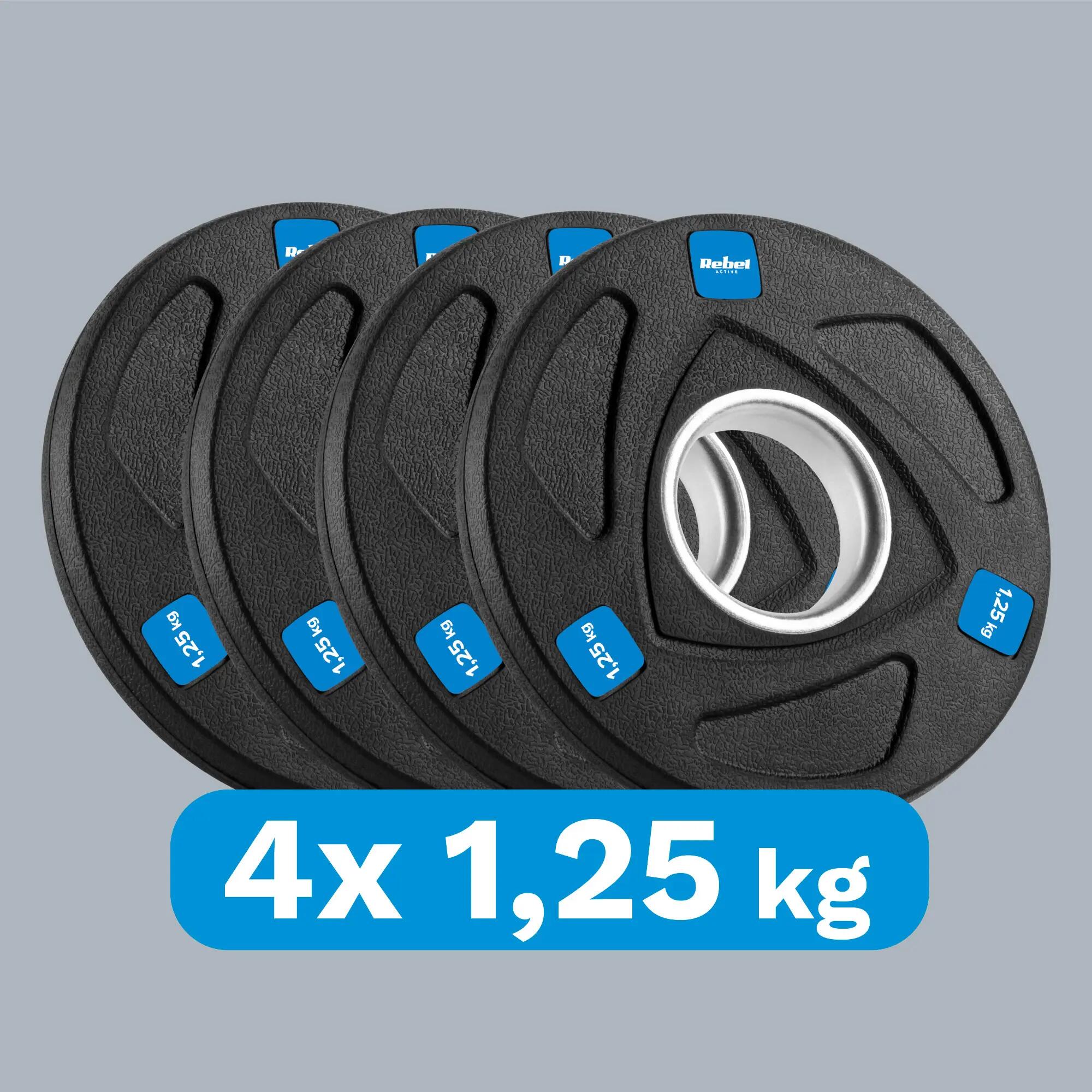 Obciążenie żeliwne olimpijskie zestaw 4x1,25kg 5kg 51mm talerze Rebel 5/7