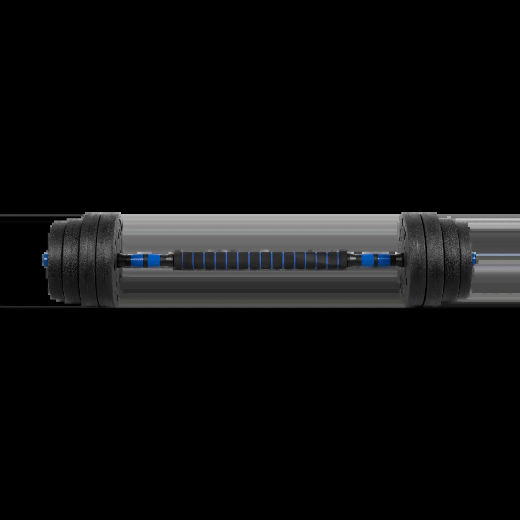 Verstellbare Bitumenhanteln mit Stecker 2 x 15kg 28mm Durchmesser Rebel 7/7