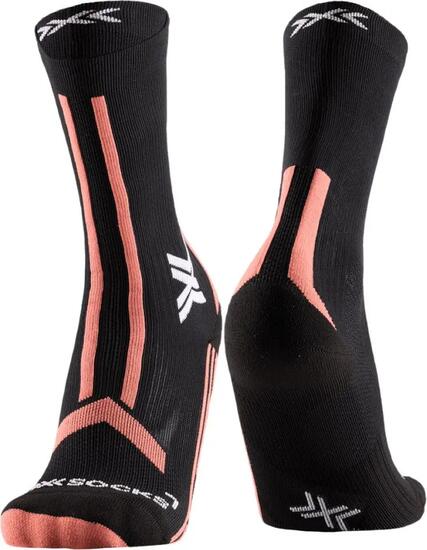 X-Socks Trailrun Discover Crew Calzini neri/rosa polvere