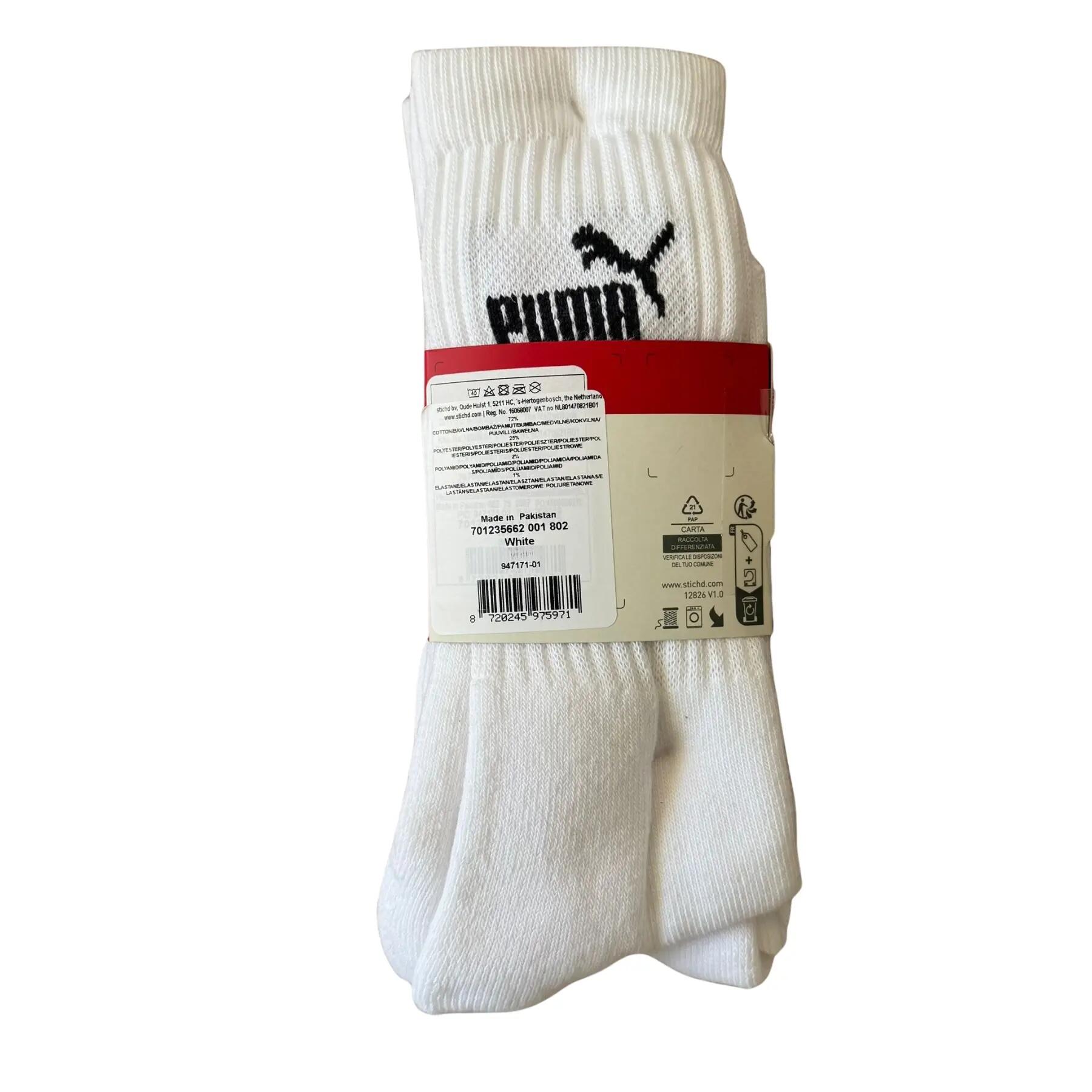 Meias Puma Crew, pacote com 4 unidades 2/3