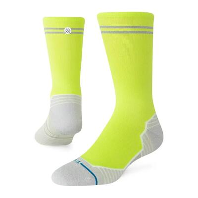 Hardlopen unisex freshtek infiknit run sokken reflector crew geel