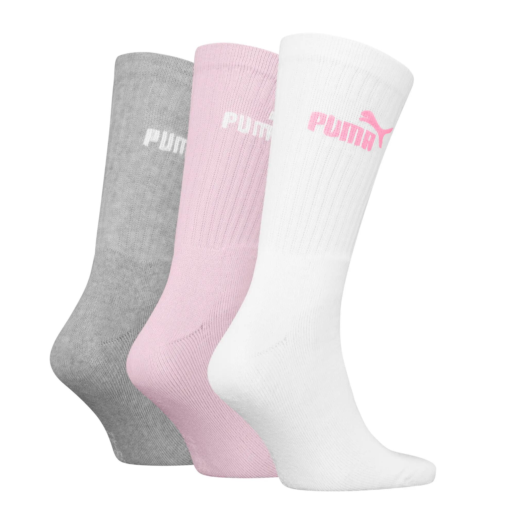 Meias femininas Puma ELEMENTS CREW 3-PACK 94711001 tamanho 35-38 2/2