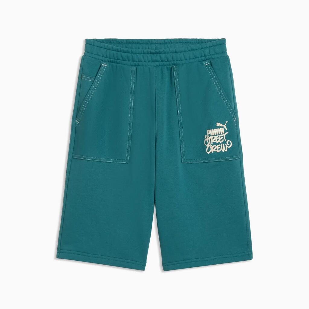 Boys' shorts Puma MID90S RELAXED LONG TR turquoise 69174841 size 140