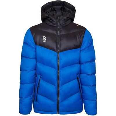 Jas - teamwear - kids - coachjack - warm gevoerd, colorblock - royal/zwart