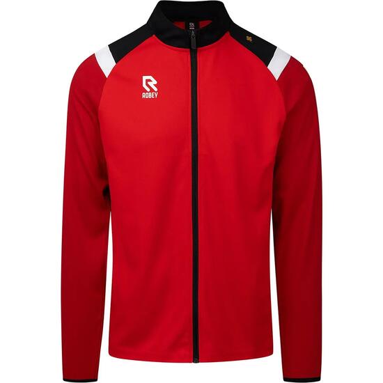 Veste d’entraînement - Polyvalente - Homme - Respirante, full-zip - Vert/Rouge