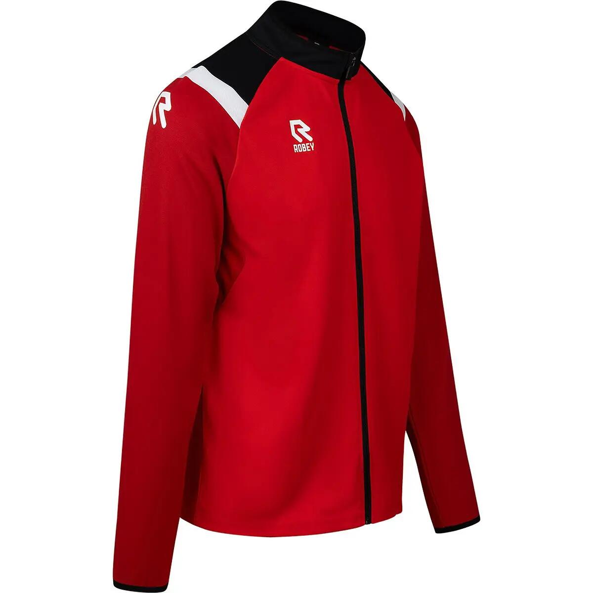 Herren - Training - Jacke - Atmungsaktiv, Full-Zip, Raglanärmel - Grün/Rot 2/5