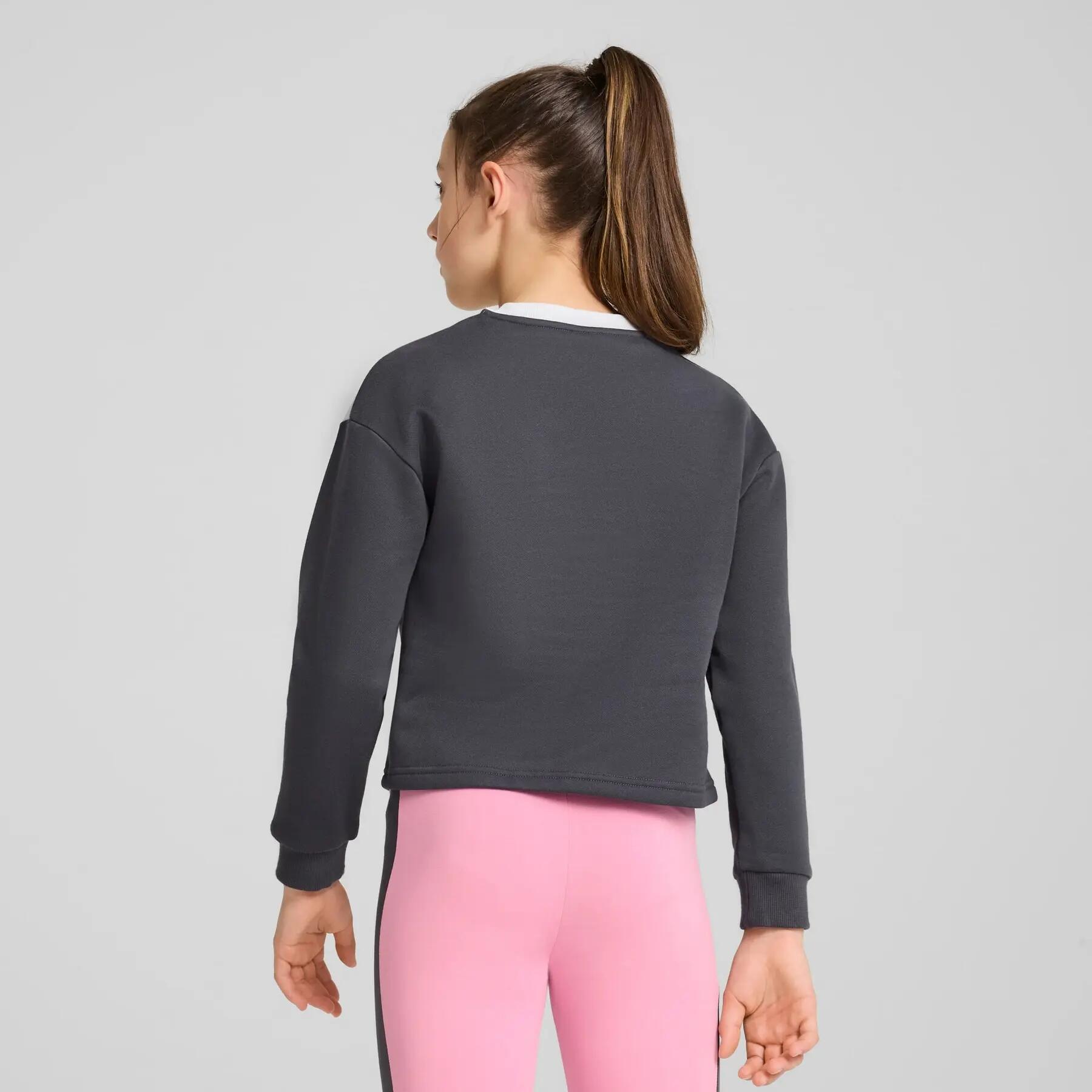 Sudadera Puma POWER CREW FL para niña, color gris, 68178769, talla 164 4/5